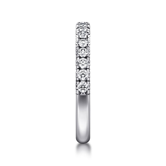 Gabriel & Co., 14k White Gold Diamond Wedding Band