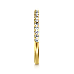 Gabriel & Co., 14K Yellow Gold Diamond Wedding Band
