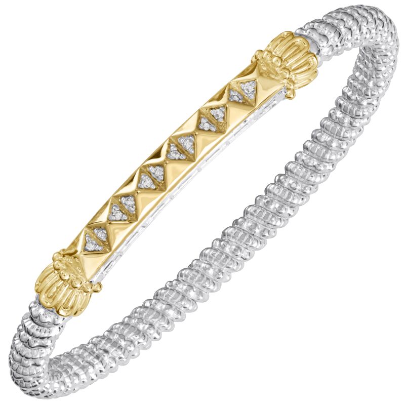 14k Yellow Gold & Sterling Silver offers Diamon