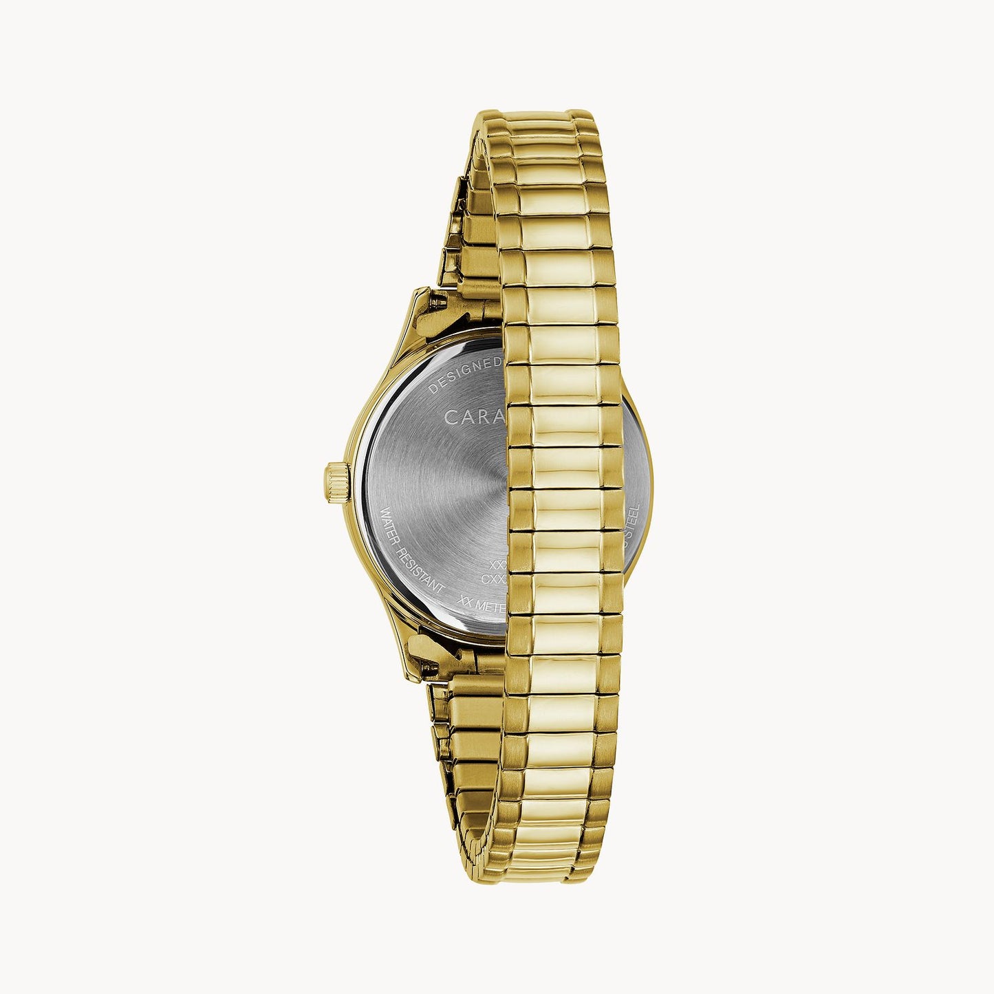 Caravelle Traditional Gold-Tone Stretch Band Ladies Watch
