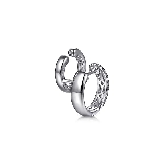 Gabriel & Co., 925 Sterling Silver Bujukan White Sapphire Stuggies Earrings