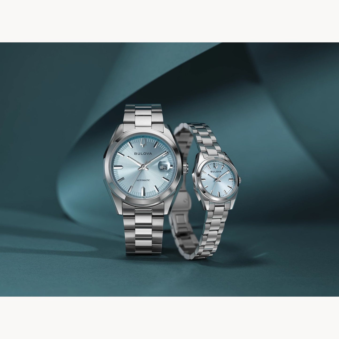 Bulova Surveyor Automatic Watch with a Light Blue Dial