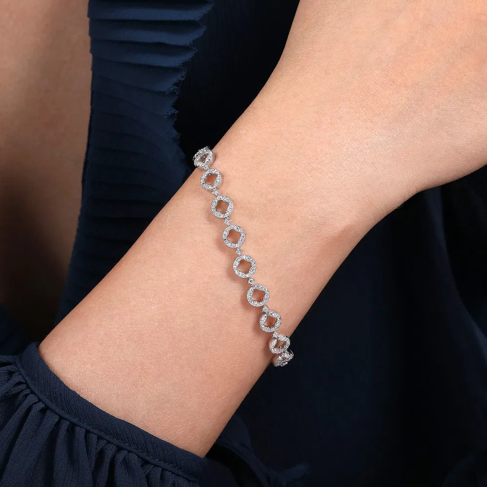 Gabriel & Co., 14K White Gold Diamond Tennis Bracelet