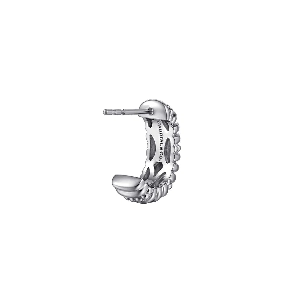 Gabriel & Co., 925 Sterling Silver Bujukan Shrimp J Hoop Earrings