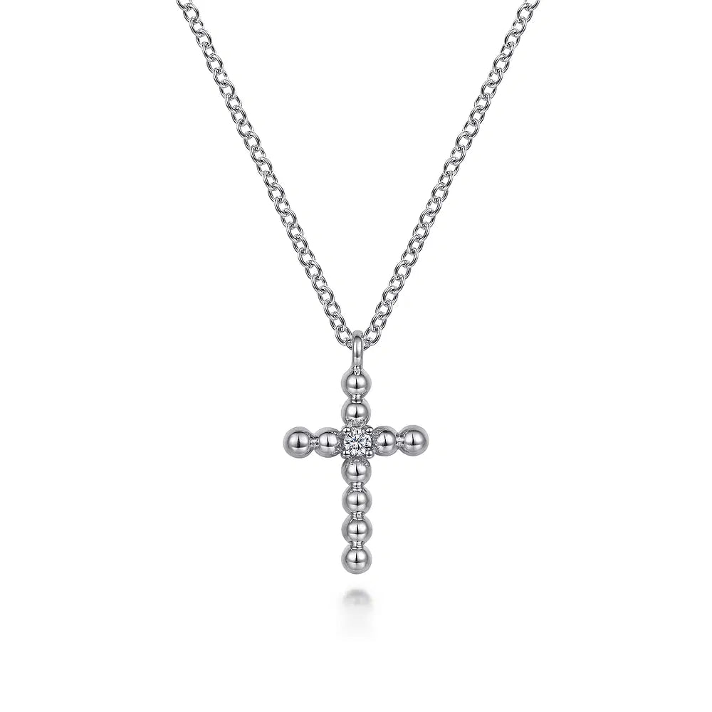 Gabriel & Co., 925 Sterling Silver Diamond Cross Pendant Necklace