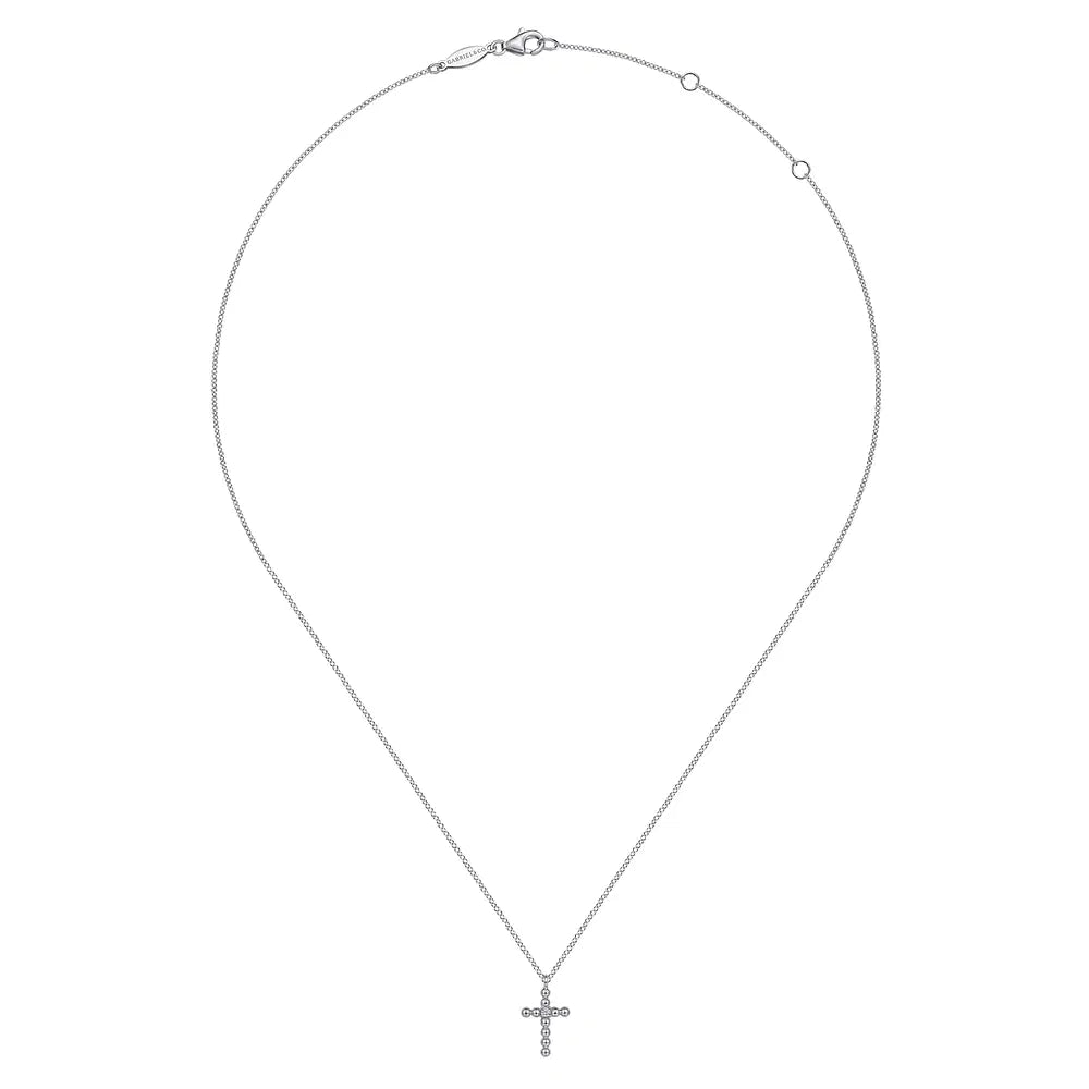Gabriel & Co., 925 Sterling Silver Diamond Cross Pendant Necklace