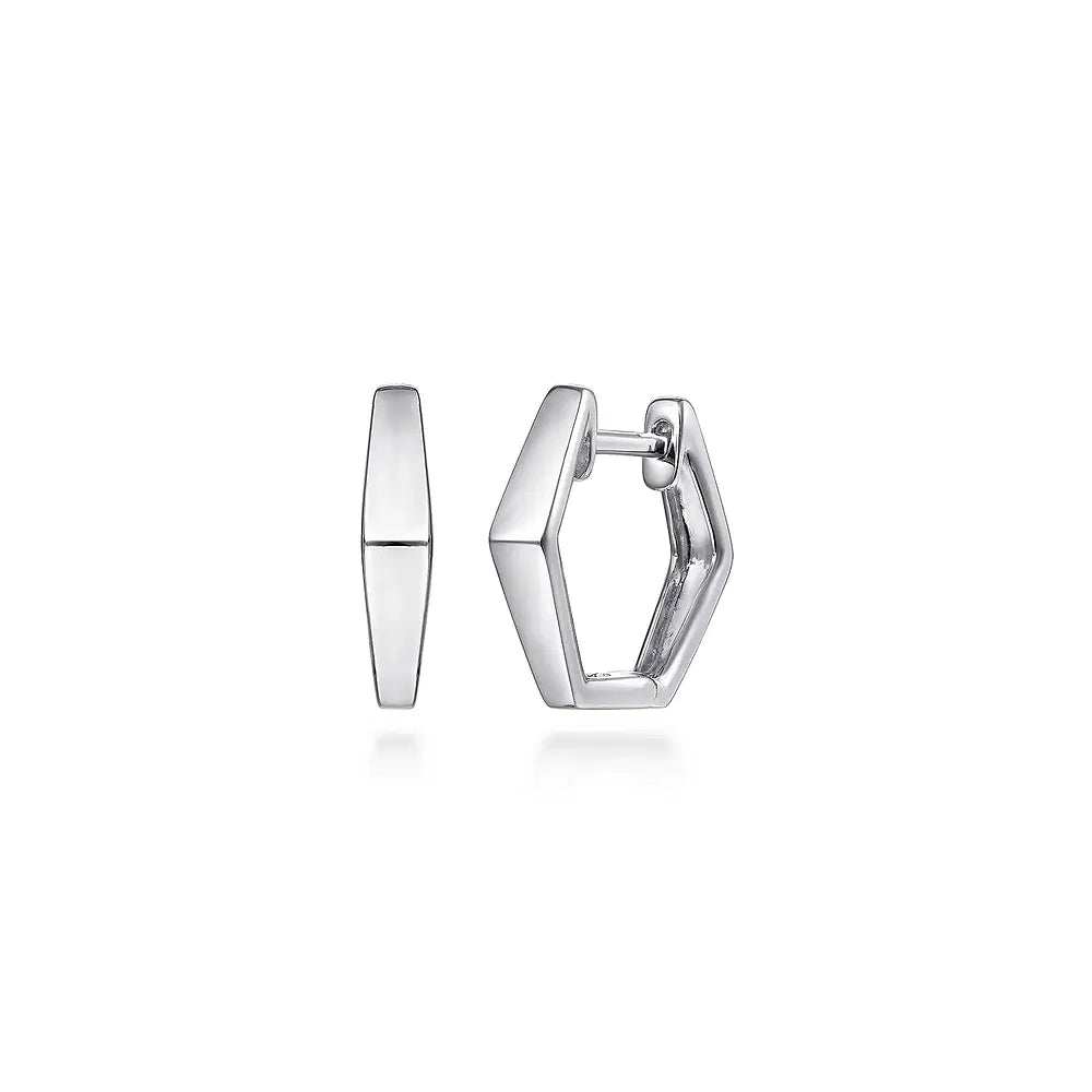 Gabriel & Co., 925 Sterling Silver Geometric Huggie Earrings