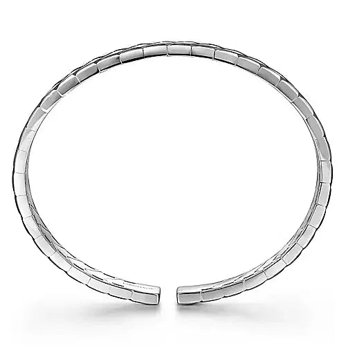 Gabriel & Co., 925 Sterling Silver Open Herringbone Cuff Bangle