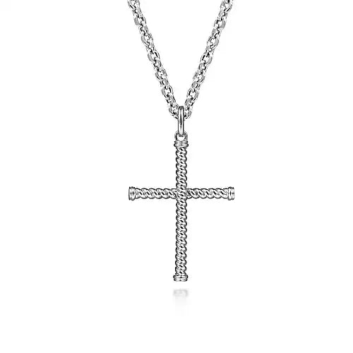 Gabriel & Co., 925 Sterling Silver Twisted Rope Cross Pendant