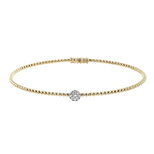 Simon G., 18K Yellow and White Gold Diamond Bead Bracelet