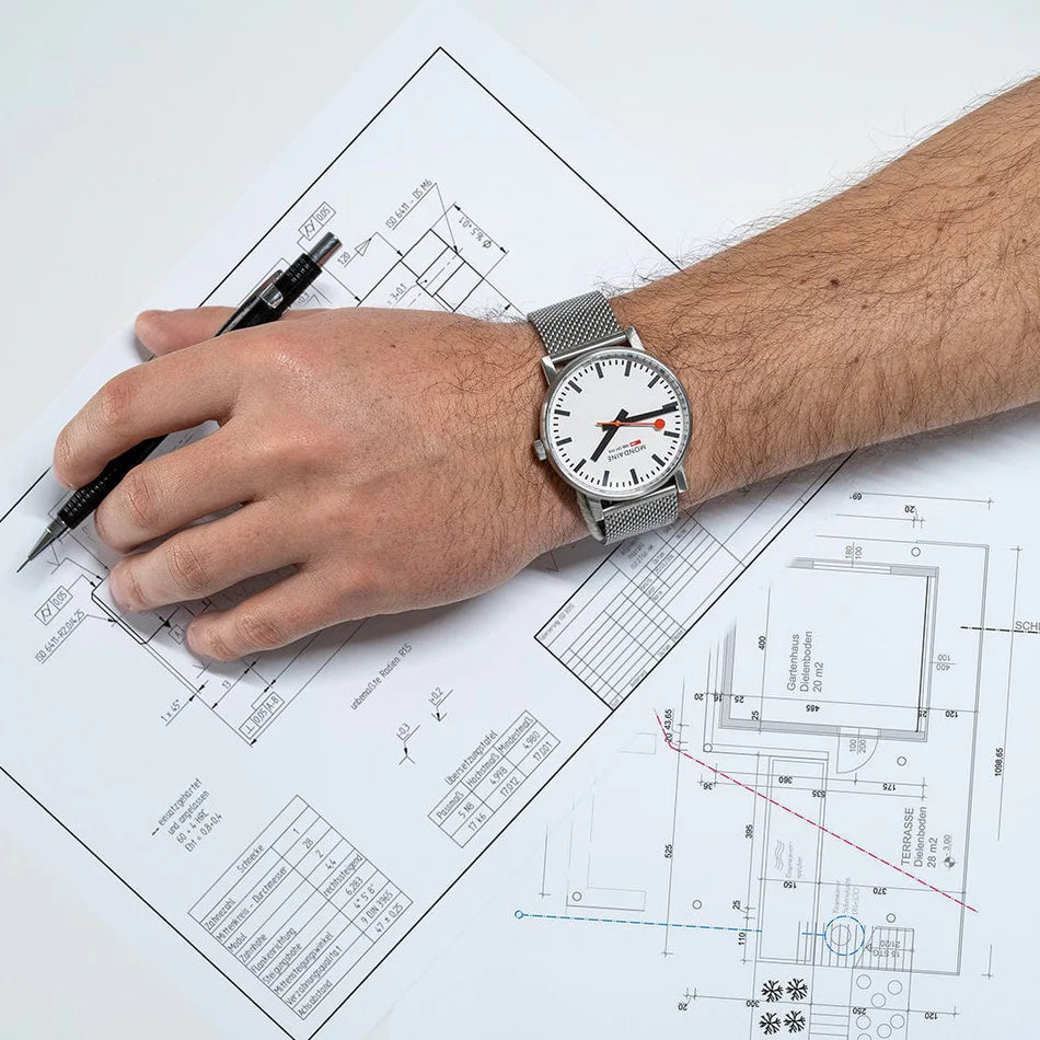 Mondaine Evo2 Stainless Steel, 43 MM Watch