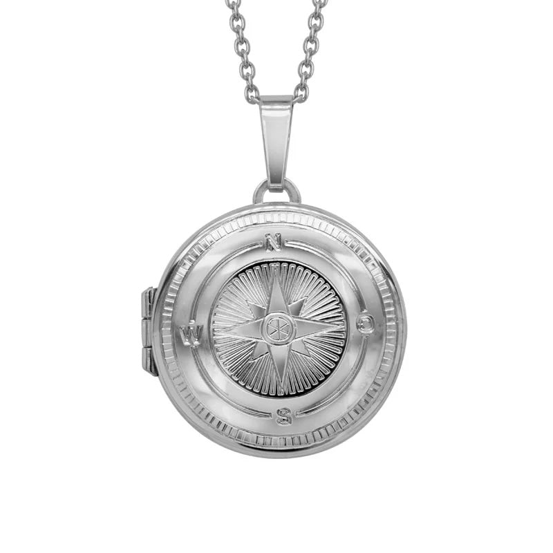 Artistry Circle Compass Locket Necklace