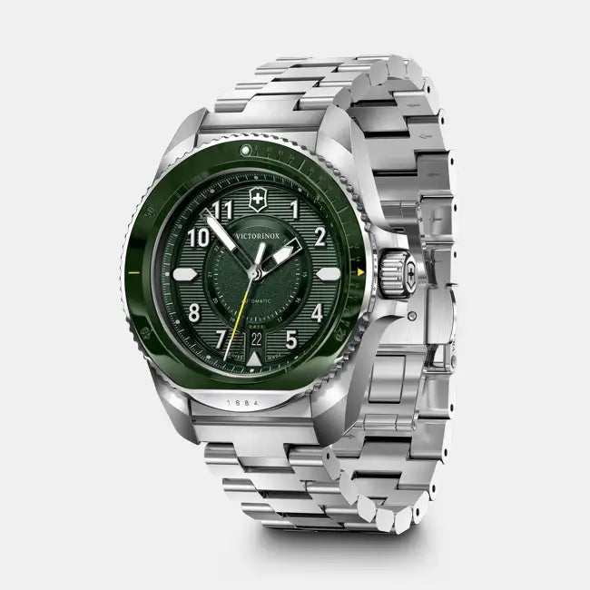 Victorinox Journey 1884 Green Dial Stainless Steele 43mm Mens Watch