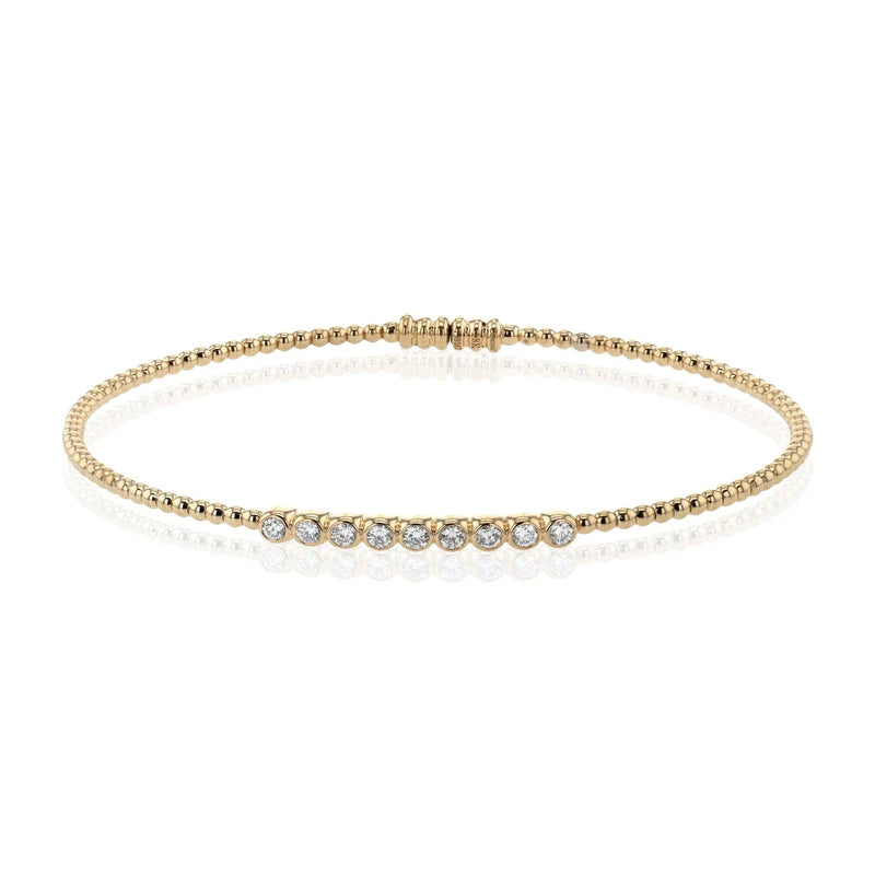 Simon G. Bangle in 18K Yellow Gold with Diamonds