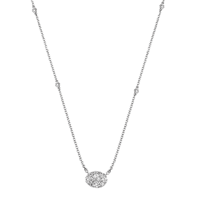 Simon G., 18K White Gold Pendant with Diamonds