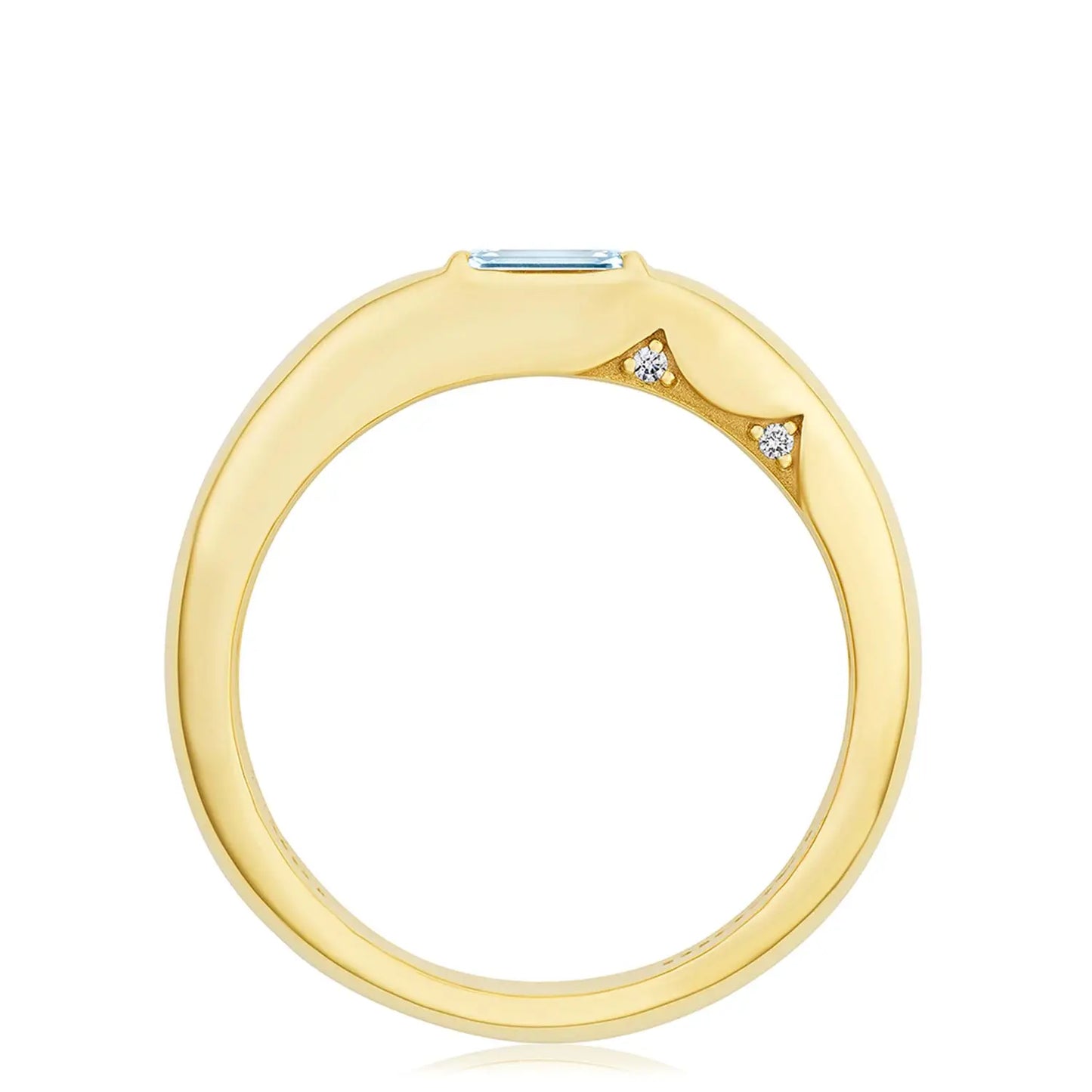 Tacori 18K Yellow Gold Domed Sky Blue Topaz Ring