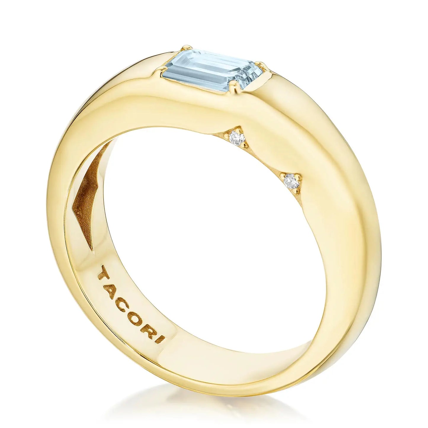 Tacori 18K Yellow Gold Domed Sky Blue Topaz Ring