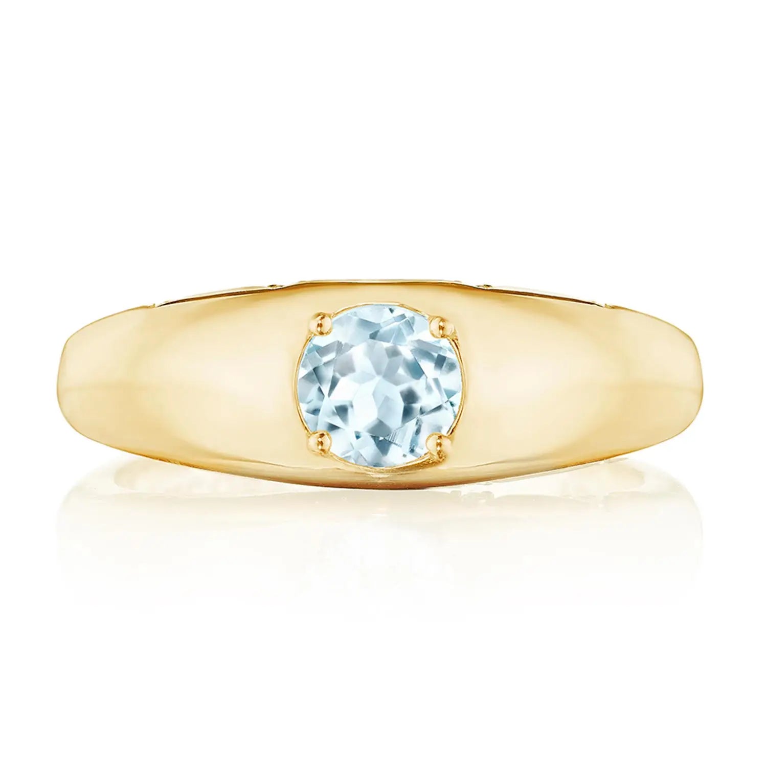 Tacori 18K Yellow Gold Domed Sky Blue Topaz Ring – Vaughan's Jewelers