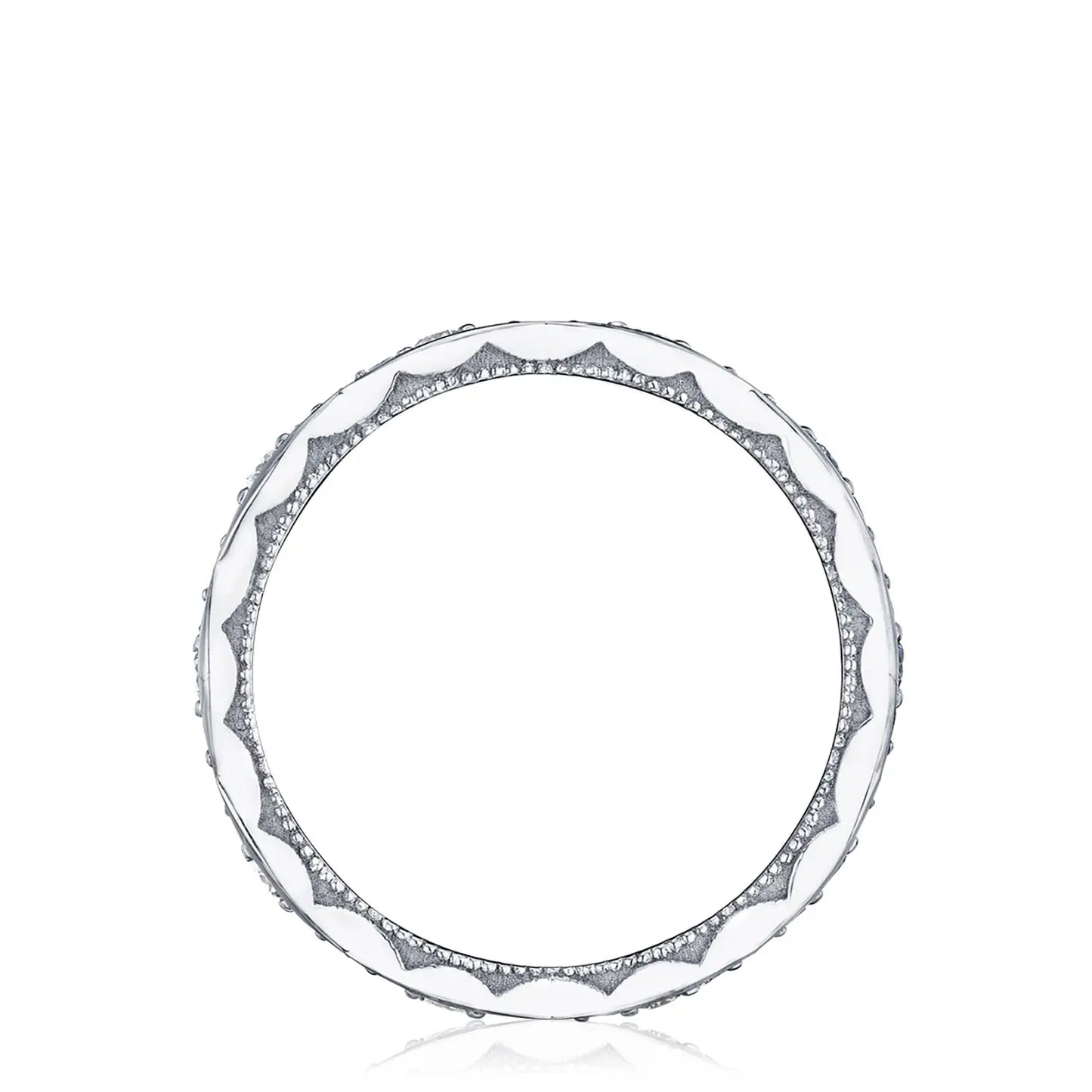 Tacori Sculpted Crescent 18K White Gold Diamond Band