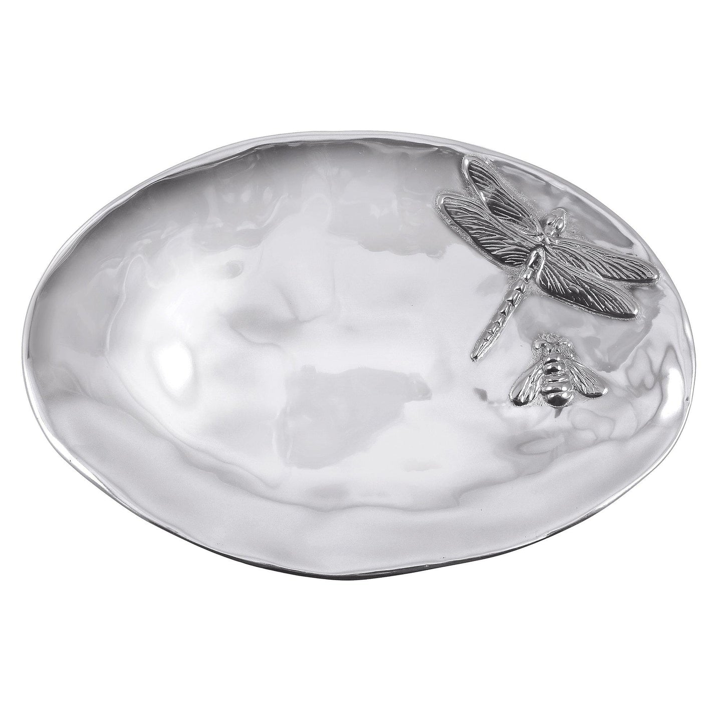 Mariposa Dragonfly & Bee Oval Server