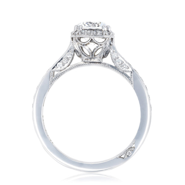 Tacori 18KW Round Halo Engagement Ring