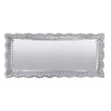 Mariposa Wicker Bordered Engravable Rectangular Tray