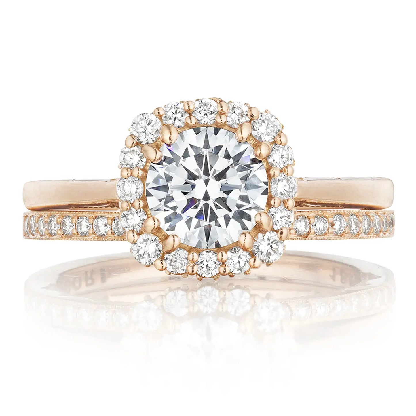 Tacori Full Bloom 18K Rose Gold Semi Mount Engagement Ring