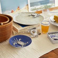 Mariposa Urchin Texture Large Bowl Cobalt Rim