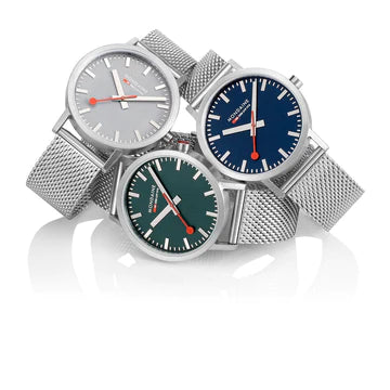 Mondaine Classic Blue Dial Stainless Steel Strap 40mm Watch