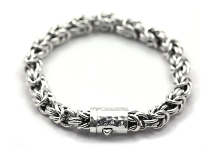 Indiri Bali DASA Soft Open Link Byzantine Chain With Hammered Barrel Clasp