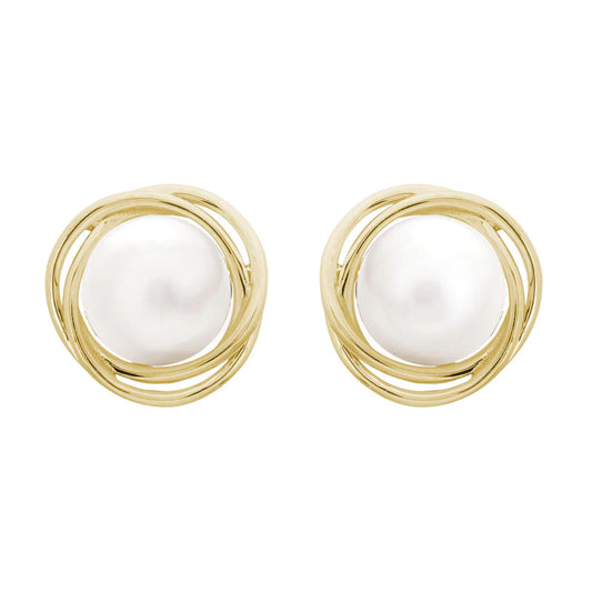 Artistry 14KY Freshwater Pearl Twist Studs