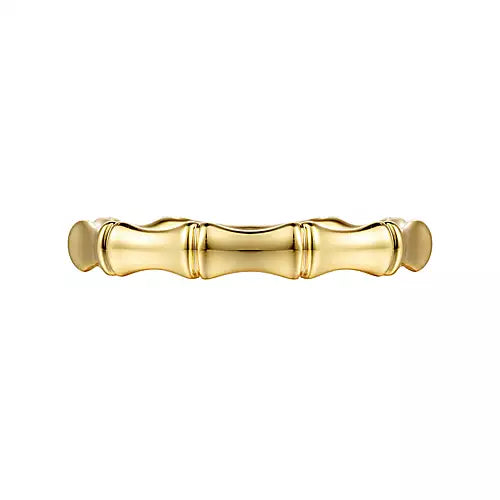 Gabriel & Co., 14K Yellow Gold Bamboo Shape Stackable Ring