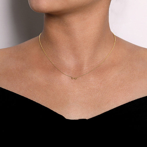Gabriel & Co., 14K Yellow Gold Infinity Pendant Necklace