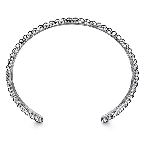 Gabriel & Co., Sterling Silver Bujukan Beaded Open Bangle