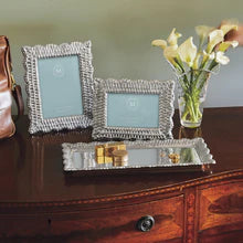 Mariposa Wicker Bordered Engravable Rectangular Tray