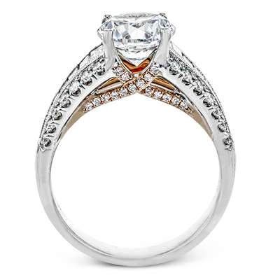 Simon G. 18K White Gold Semi Mount Engagement Ring