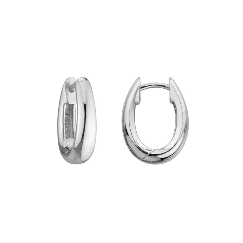 Artistry Sterling Silver Hinged Tapered Huggie Hoop