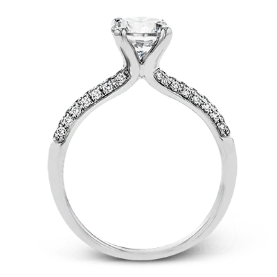 Simon G. Platinum Semi Mount Engagement Ring With Round Center