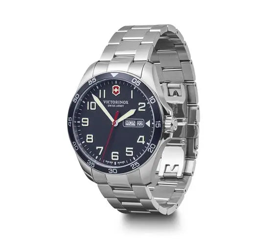 Victorinox Fieldforce Stainless Steel Navy Dial 42mm Mens Watch