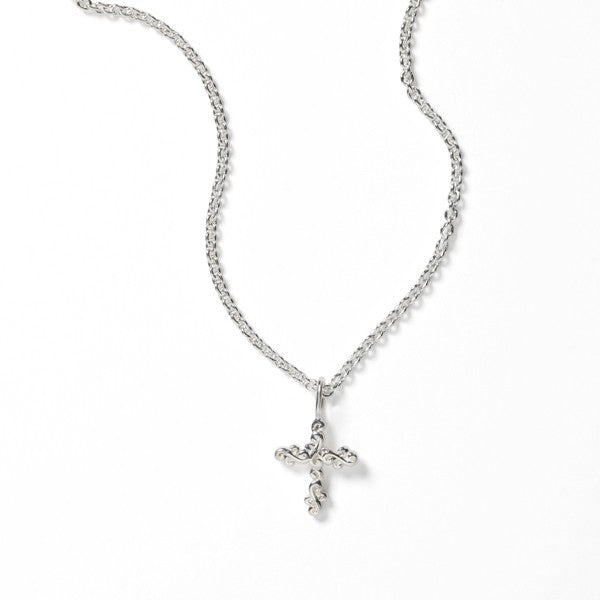 Southern Gates 925 Sterling Scrolling Vine Cross Necklace