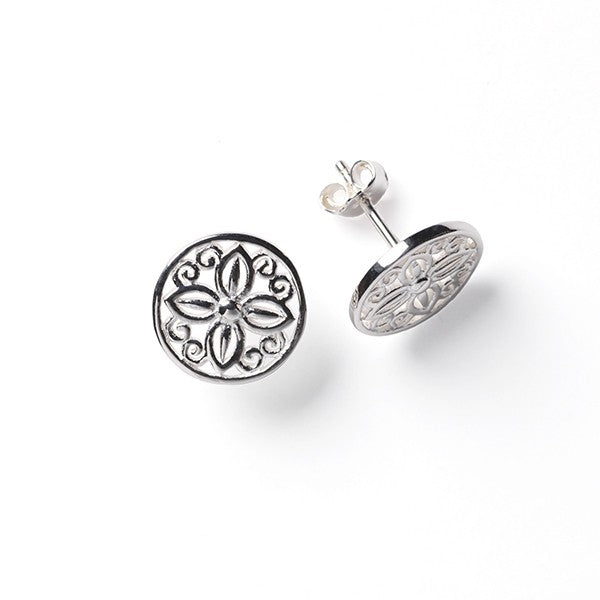 Southern Gates 925 Sterling Silver Blossom Post Earrings