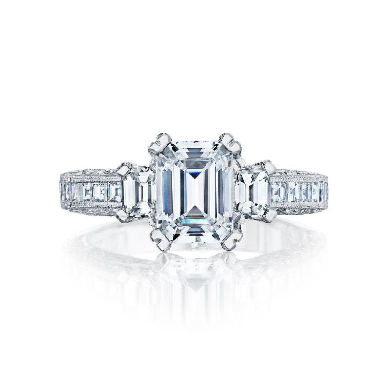 Tacori 18K White Gold Semi Mount Engagement Ring