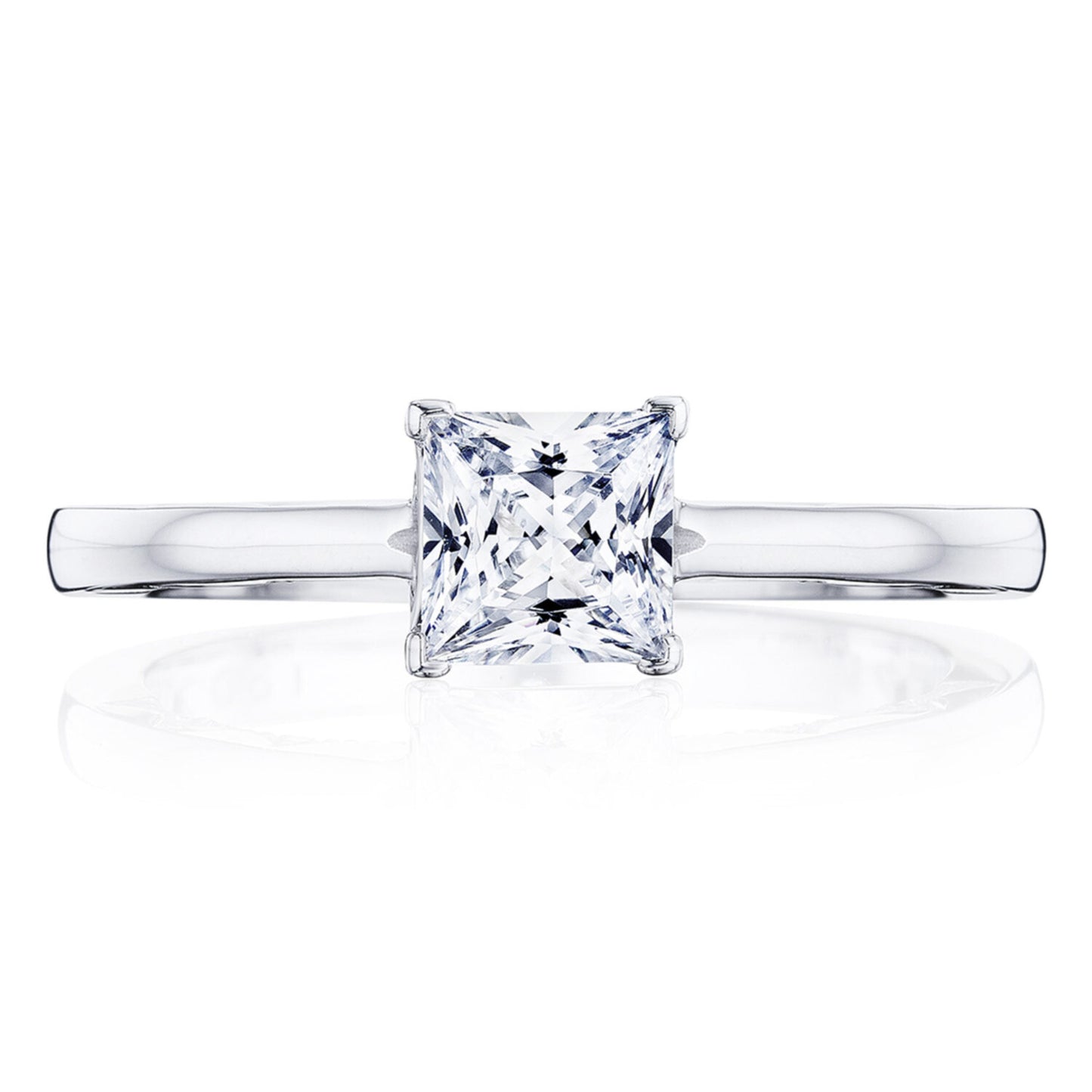 Tacori Coastal Crescent 14KWG Princess Cut Solitaire Engagement Ring