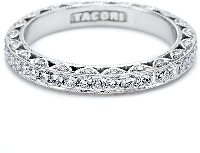 Tacori Clean Crescent Platinum Diamond Band