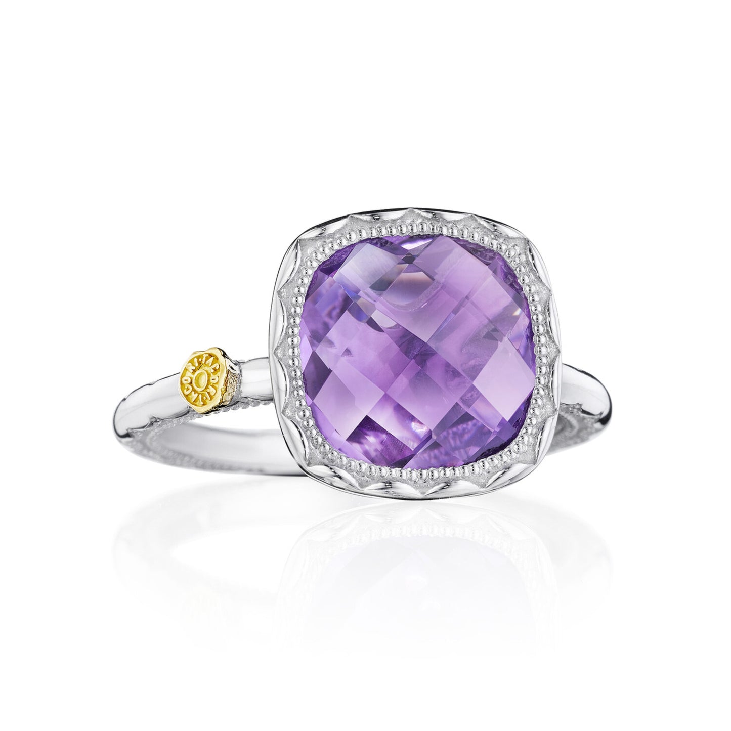 Tacori Cushion Gem Ring with Amethyst