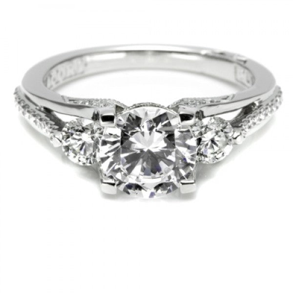 Tacori 18K White Gold Semi Mount Engagement Ring