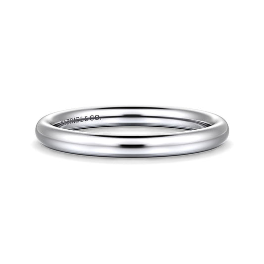 Gabriel & Co., 14K White Gold Wedding Band