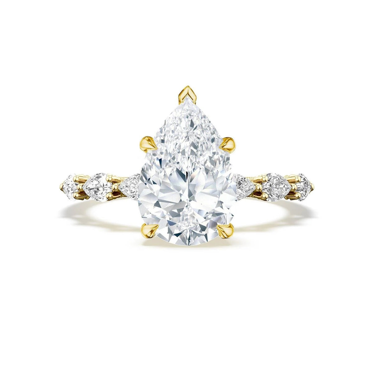Tacori Pear Solitaire Engagement Ring in 14K Yellow Gold