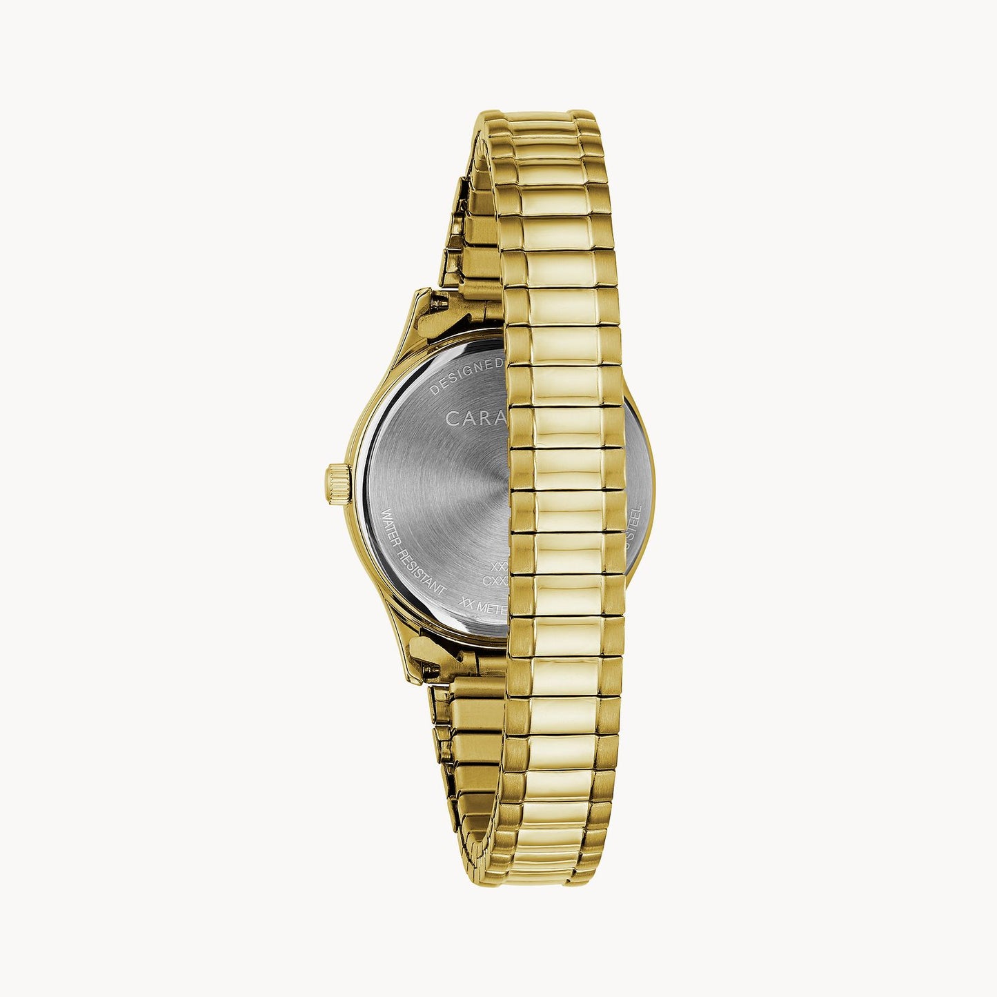 Caravelle Traditional Gold-Tone Stretch Band  Ladies Watch