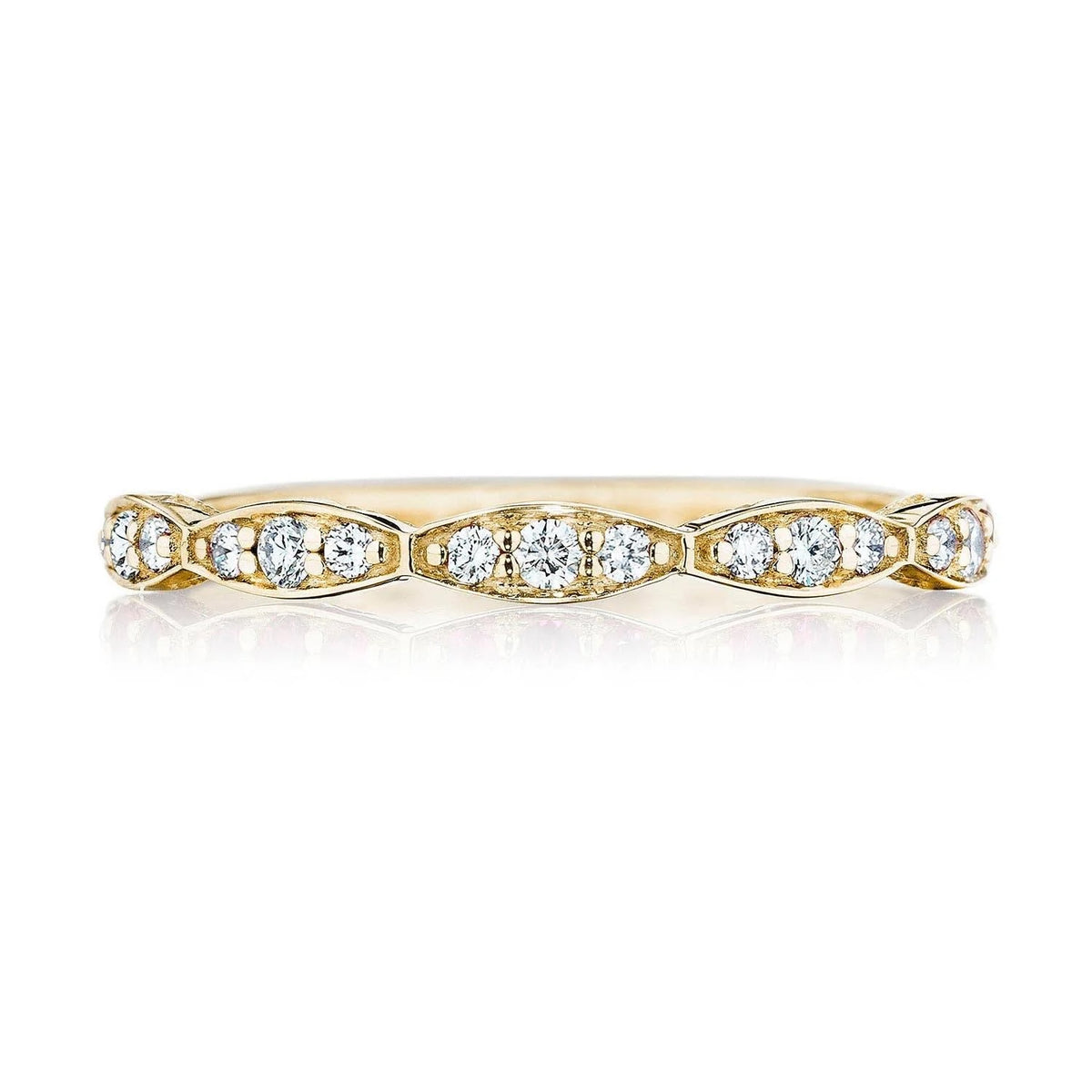 Tacori Marquise Design Wedding Band with Diamond in 14K Yellow Gold